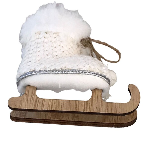 Christmas Ornaments White Owl Ice Skates Stocking Llama Snowman Head Lot of 5 - Picture 4 of 9